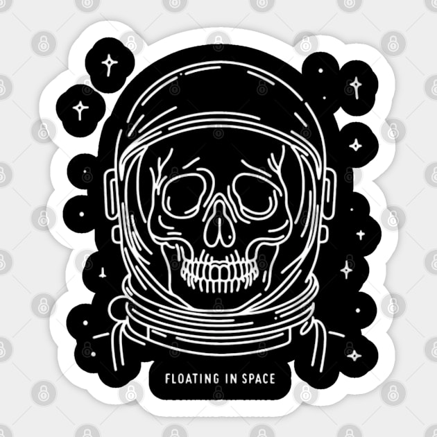 Floating in space Sticker by Dead Galaxy